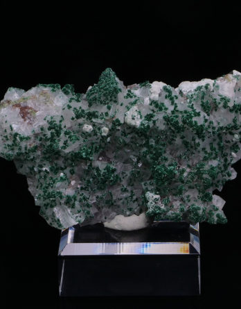 Malachite on Calcite from Tsumeb