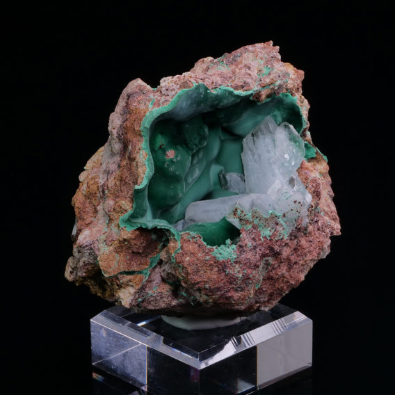Malachite and green Baryte from DR Congo