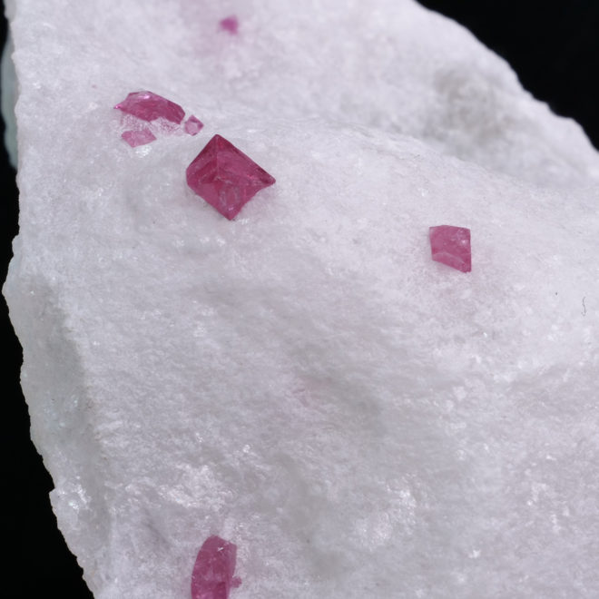 Spinel on marble from Vietnam