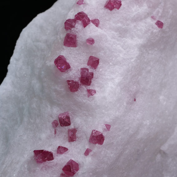 Spinel on marble from Vietnam