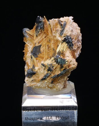 Rutile on Hematite Novo Horizonte Brazil