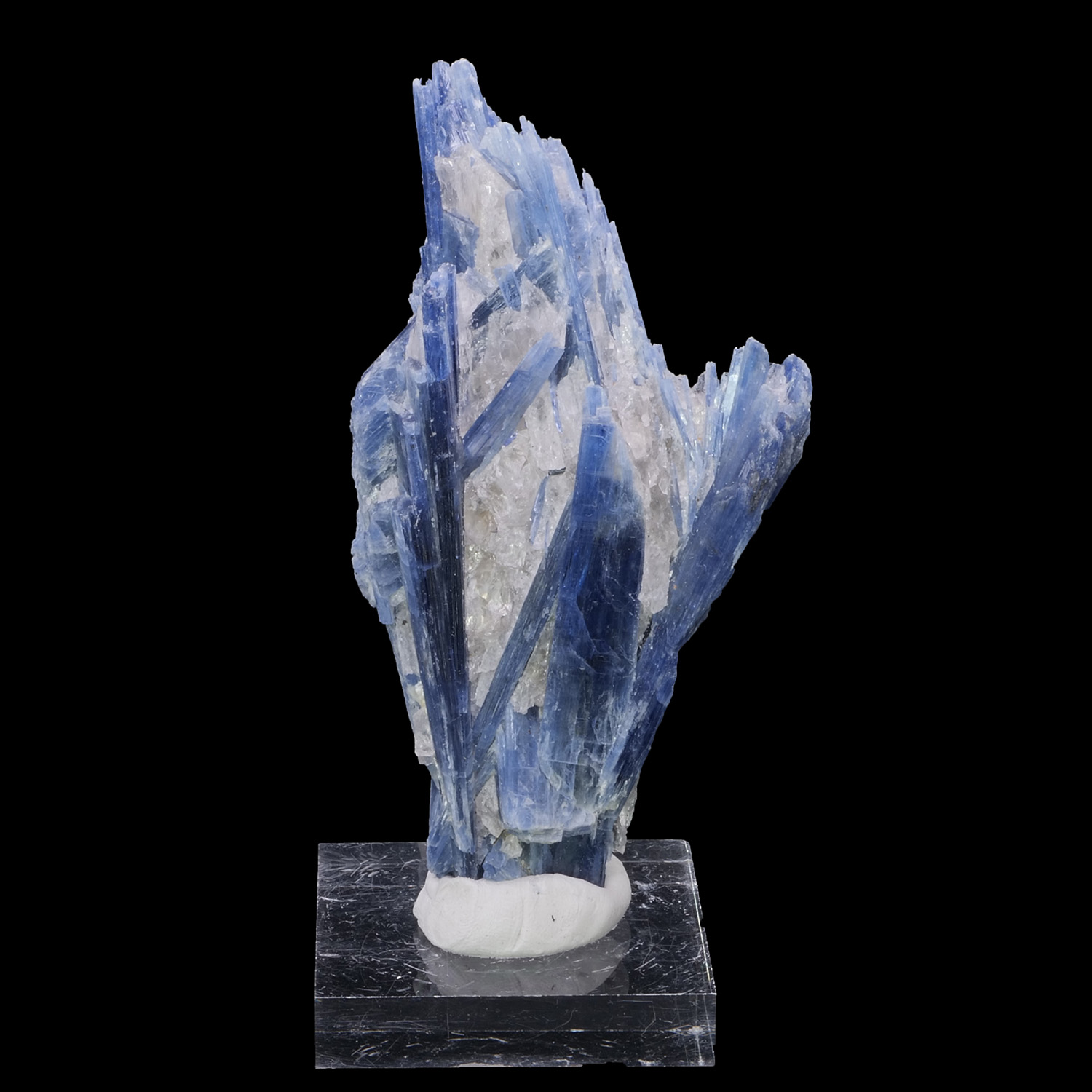 Kyanite on Quartz Sao Jose da Safira Brazil Kyanite on Quartz Sao Jose da Safira Brazil