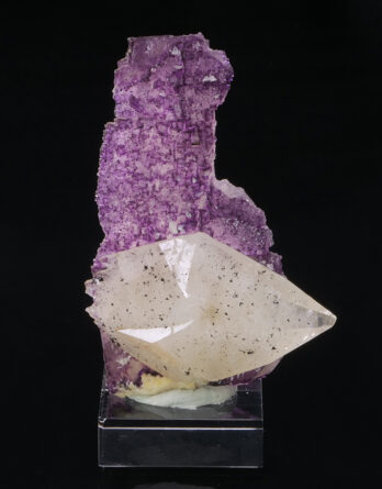 Calcite on Fluorite from Elmwood mine USA