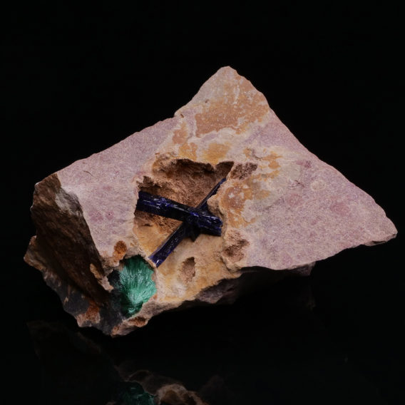 Azurite and Malachite from Kerrouchen, Morocco