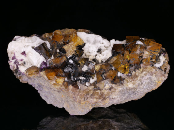 Fluorite and Calcite from Cave-in-Rock, USA