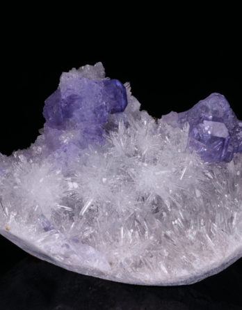 Fluorite on Quartz from Xia Yang Mine, China