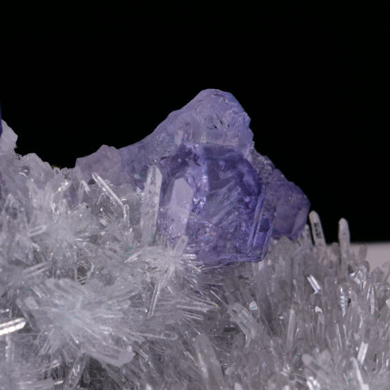 Fluorite on Quartz from Xia Yang Mine, China