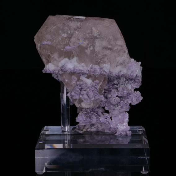 Morganite on Lepidolite from Brazil