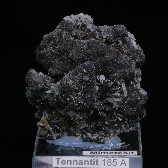 Mimetite and Quartz on Tennantite from Namibia