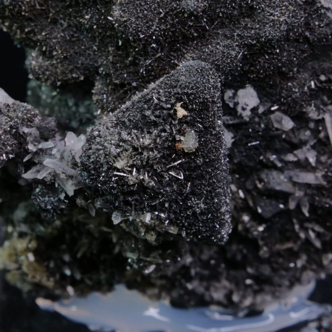 Mimetite and Quartz on Tennantite from Namibia