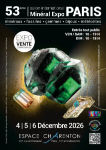 Salon Minéral Expo Paris les 4, 5 et 6 décembre 2026 à l'Espace Charenton 75012 Paris
